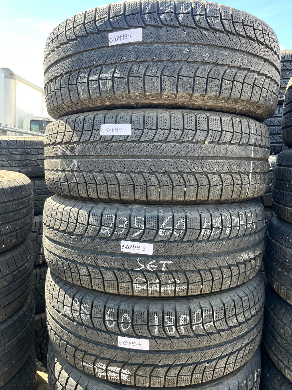 235/60R18 Set (4 Used Tires) Michelin Latitude (X-ICE)