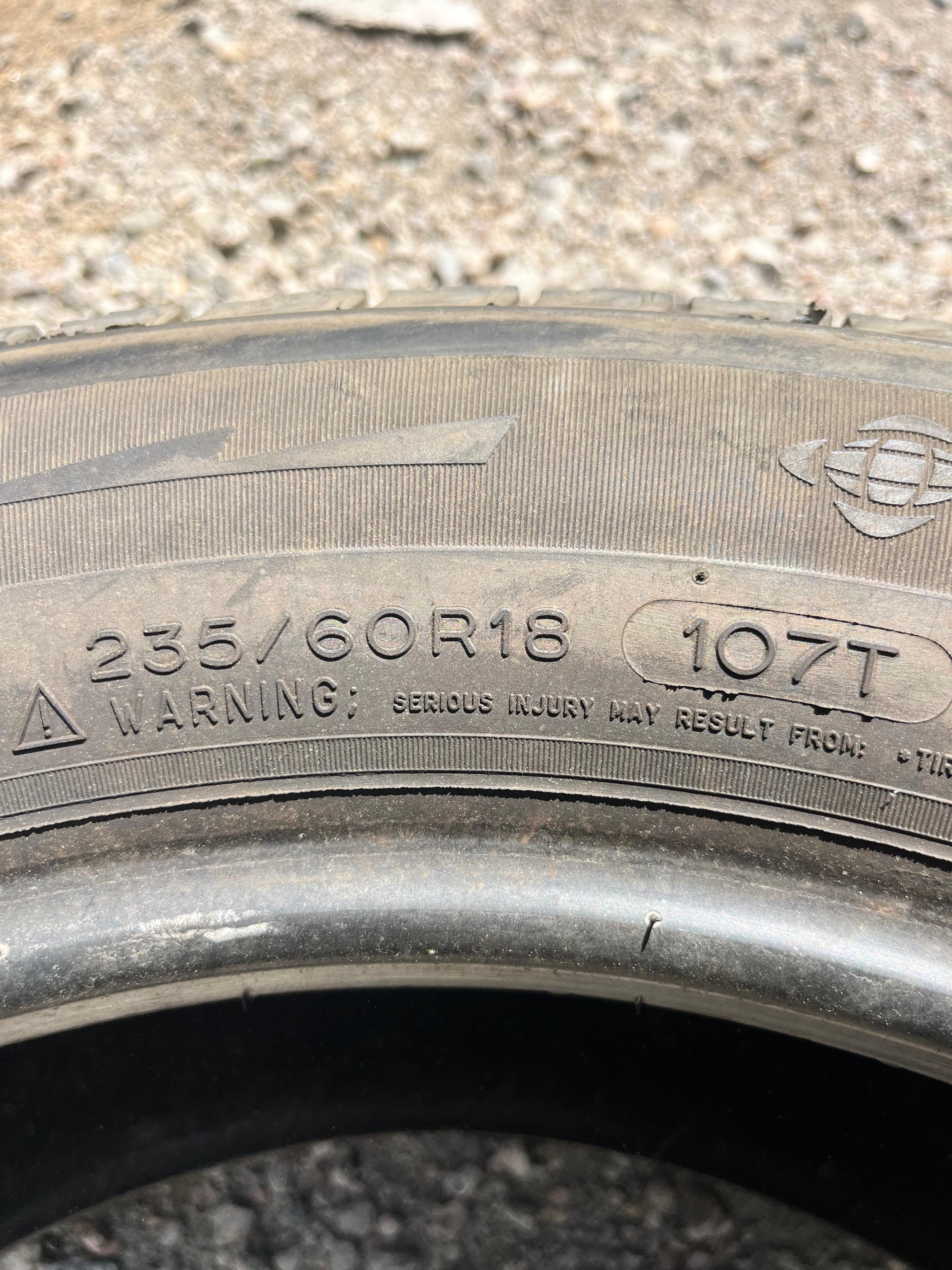 235/60R18 Set (4 Used Tires) Michelin Latitude (X-ICE)