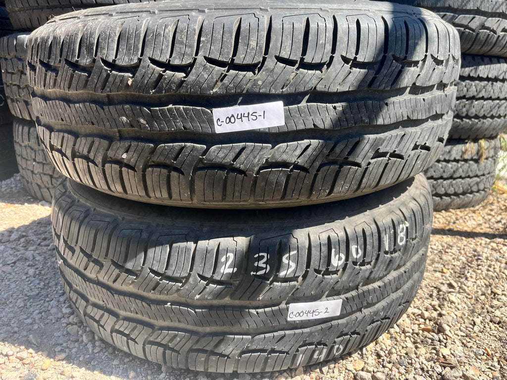235/60R18 Pair (2 Used Tires) BFGoodrich Advantage Sport LT