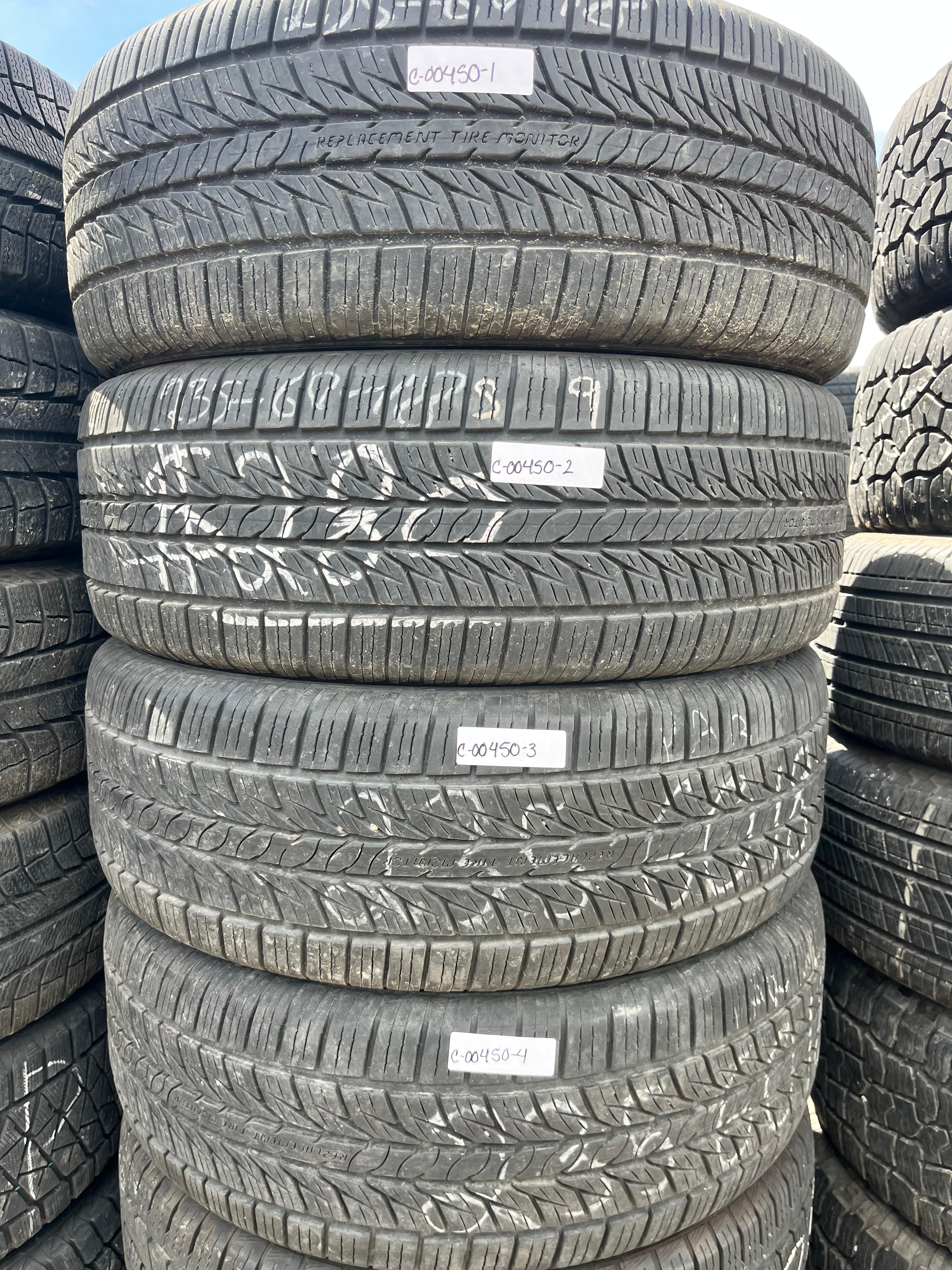 235/60R18 Set (4 Used Tires) General Altimax RT43