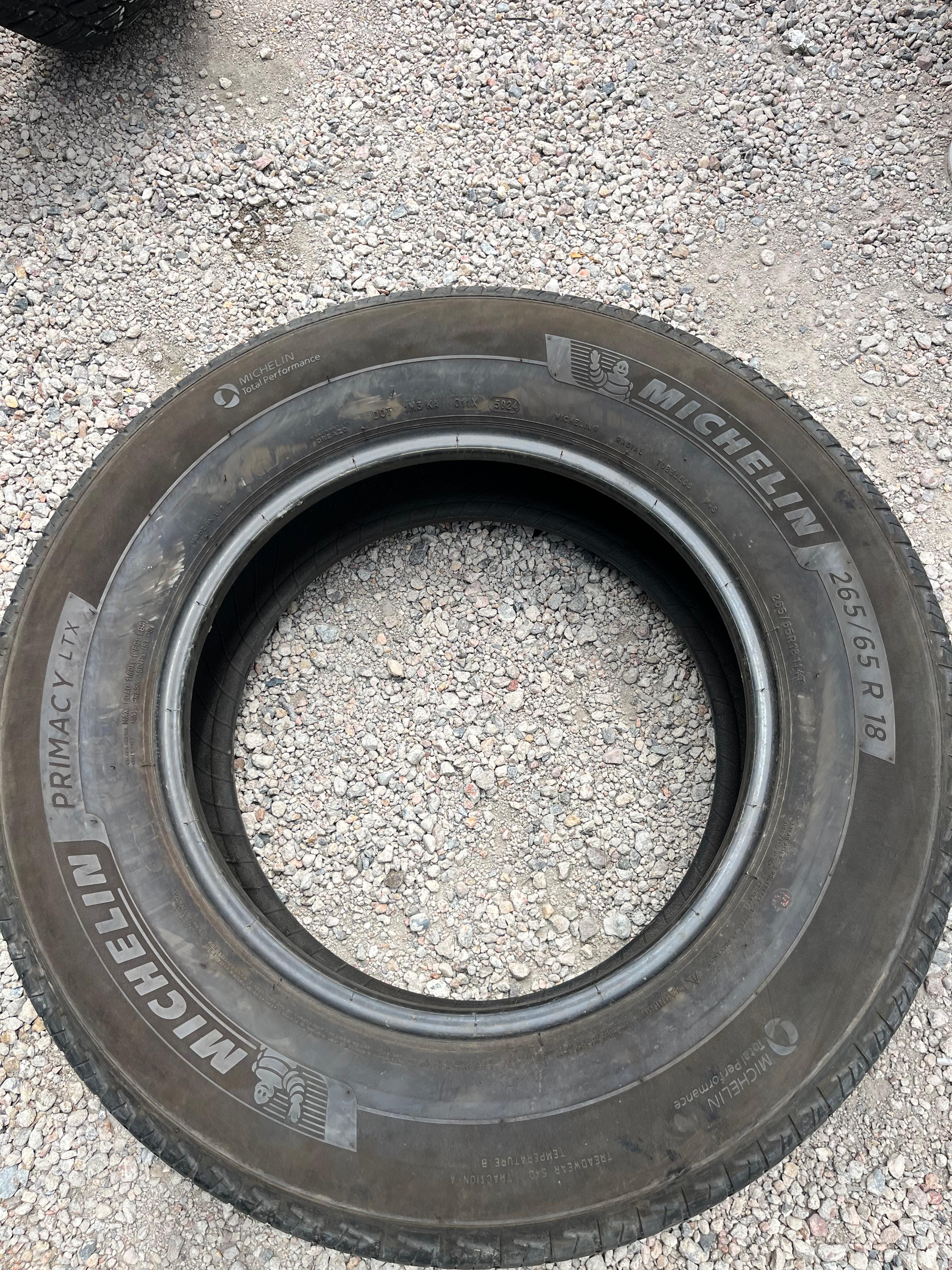 265/65R18 Pair (2 Used Tires) Michelin Primacy LTX