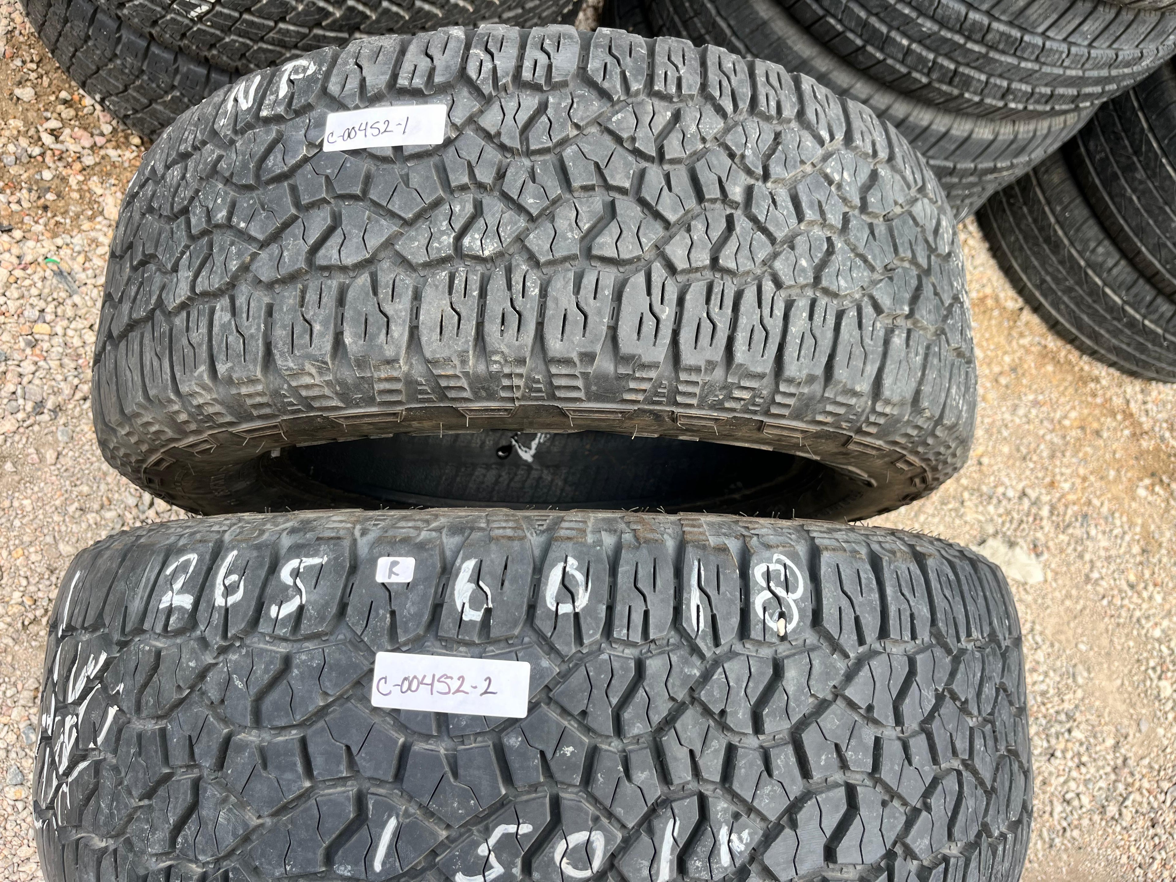 265/60R18 Pair (2 Used Tires) Goodyear Wrangler WorkHorse