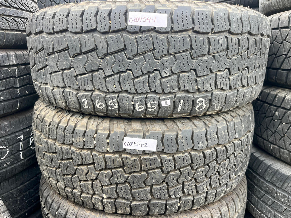 265/65R18 Pair (2 Used Tires) Cooper Discoverer AT