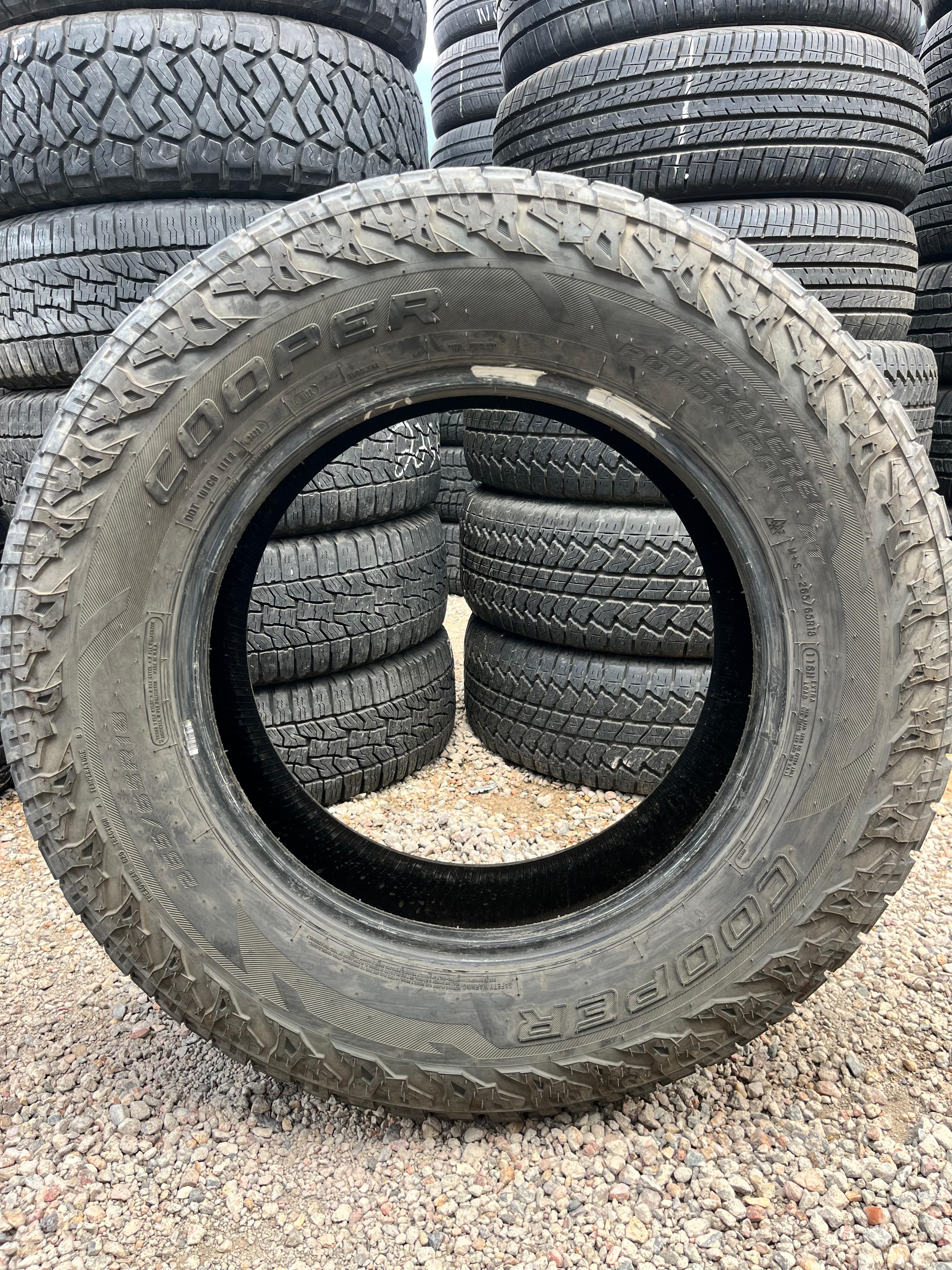 265/65R18 Pair (2 Used Tires) Cooper Discoverer AT