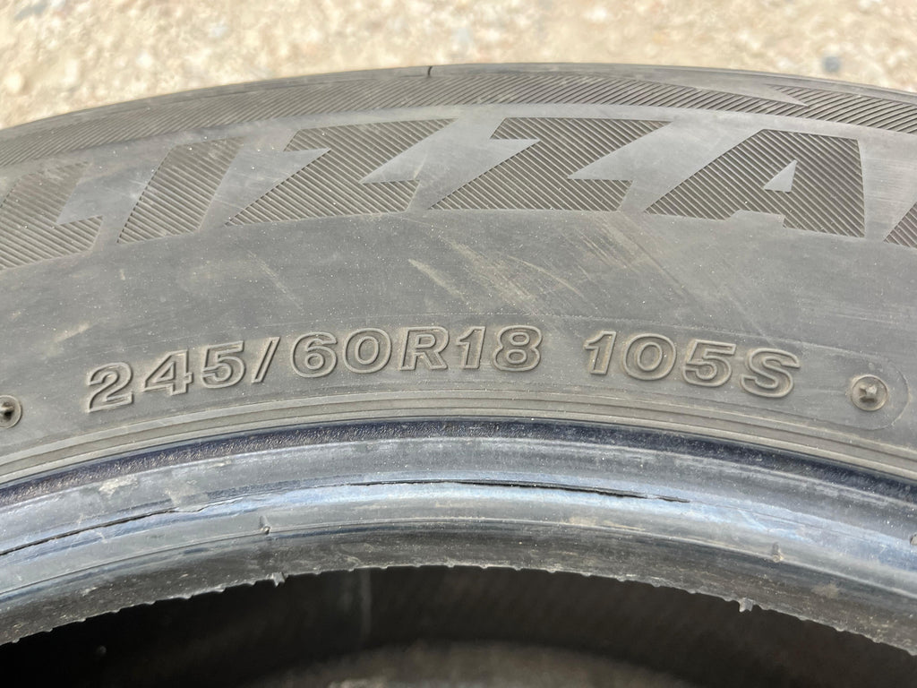 245/60R18 Pair (2 Used Tires) Bridgestone Blizzak