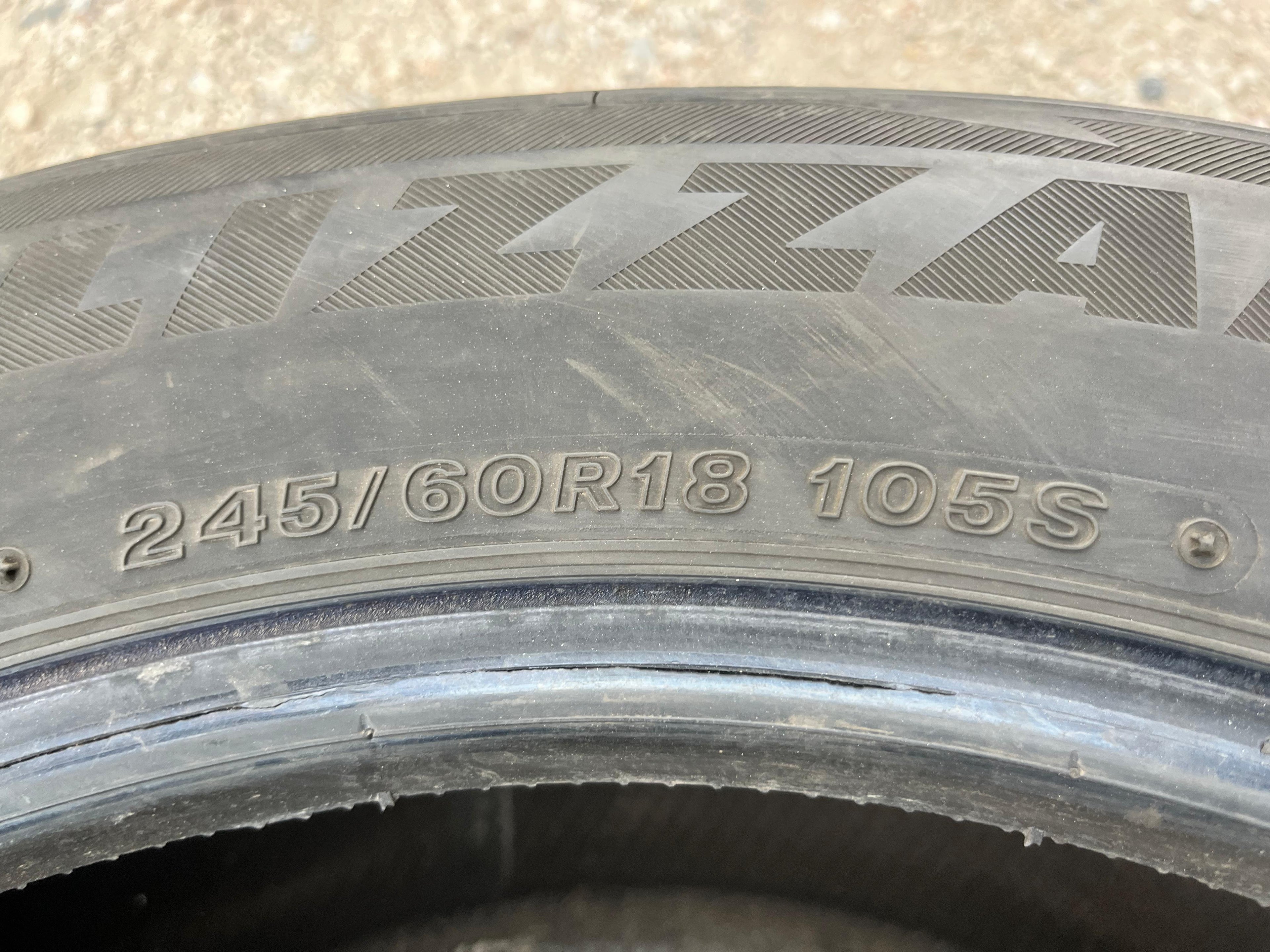 245/60R18 Pair (2 Used Tires) Bridgestone Blizzak