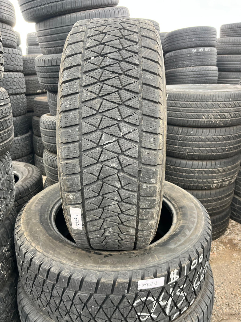 245/60R18 Pair (2 Used Tires) Bridgestone Blizzak