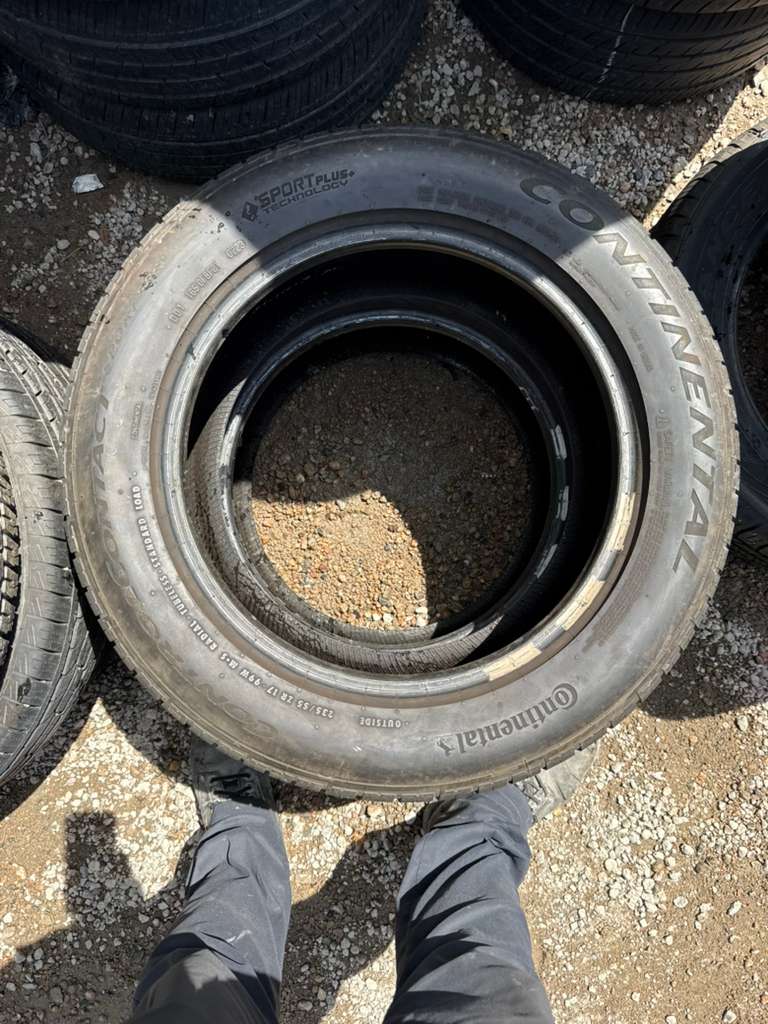 235/55R17 Pair (2 Used Tires) Continental Control Contact Sport SRS+