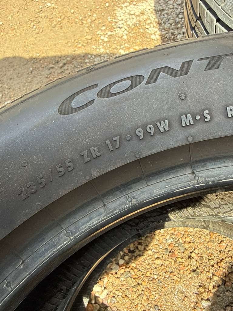 235/55R17 Pair (2 Used Tires) Continental Control Contact Sport SRS+