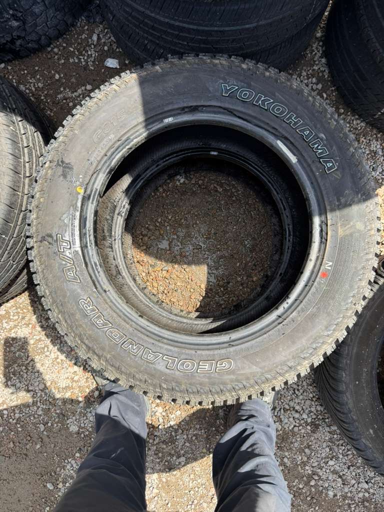 225/65R17 Pair (2 Used Tires) Yokohama Geolandar A/T G015