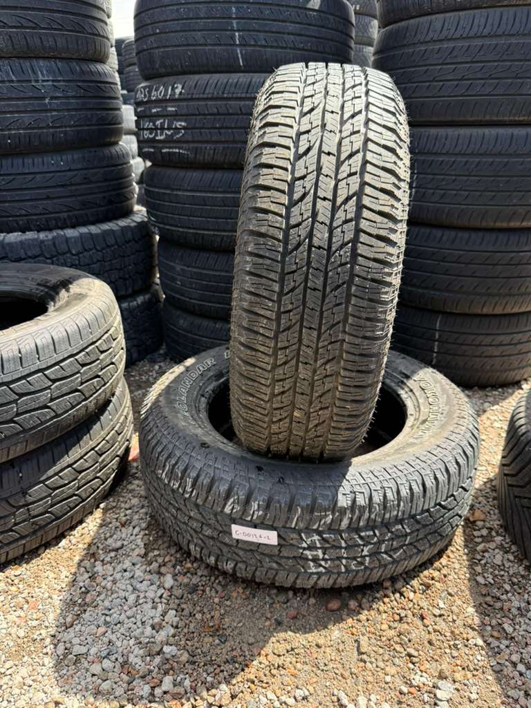 225/65R17 Pair (2 Used Tires) Yokohama Geolandar A/T G015
