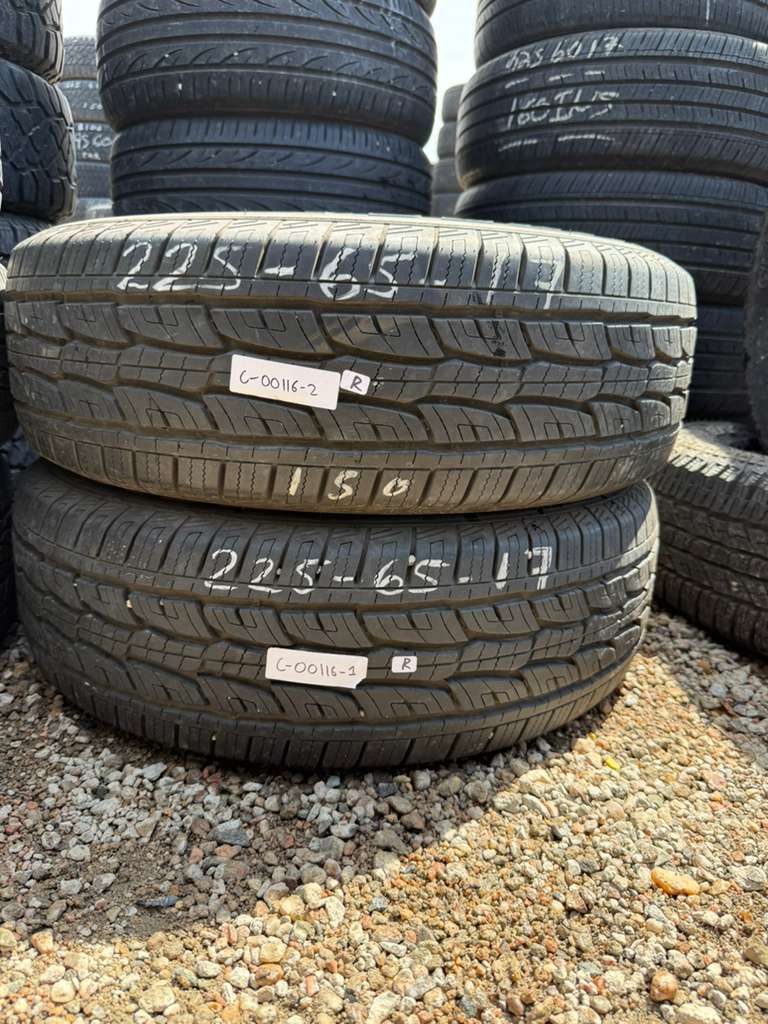 225/65R17 Pair (2 Used Tires) Delinte DX-11 Bandit H/T