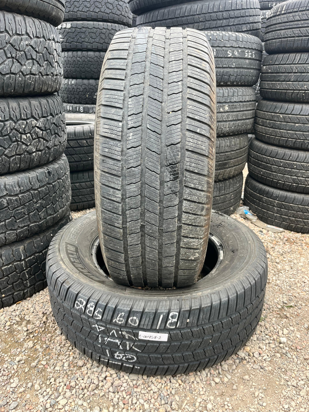 285/60R18 Pair (2 Used Tires) Michelin Defender LTX