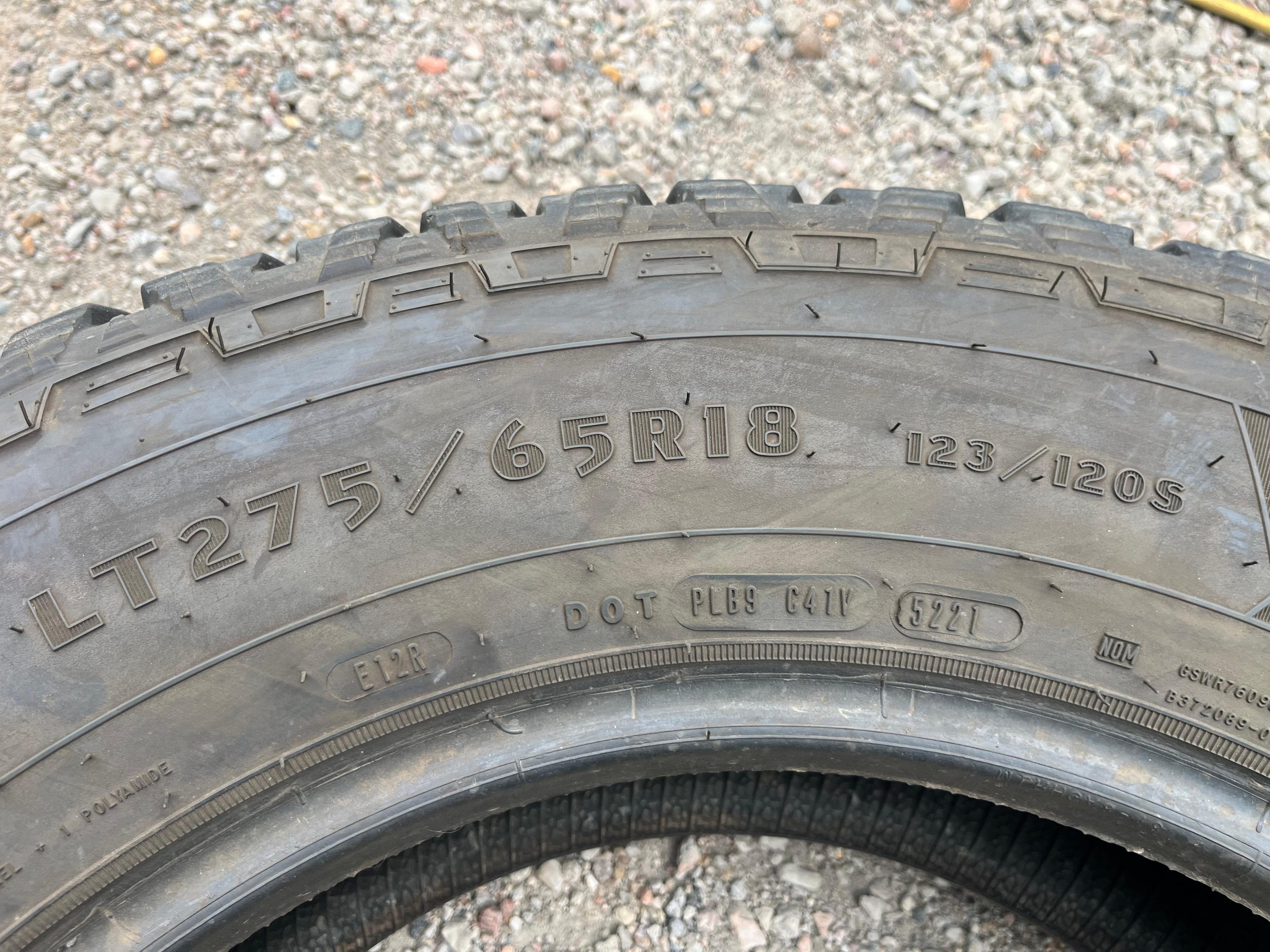 LT275/65R18 Pair (2 Used Tires) Goodyear Wrangler Workhorse