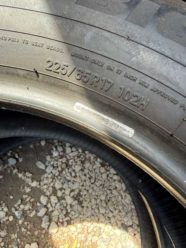 225/65R17 Pair (2 Used Tires) Big O Legacy All Season Plus