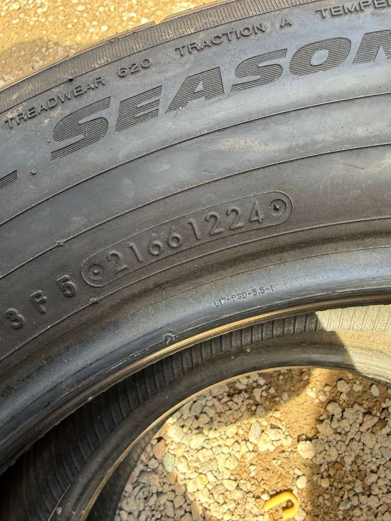 225/65R17 Pair (2 Used Tires) Big O Legacy All Season Plus
