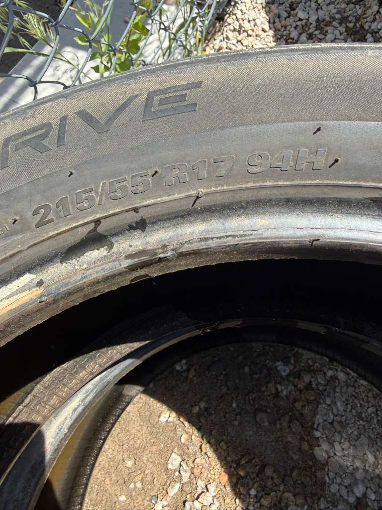 215/55R17 Pair (2 Used Tires) SureDrive All Season