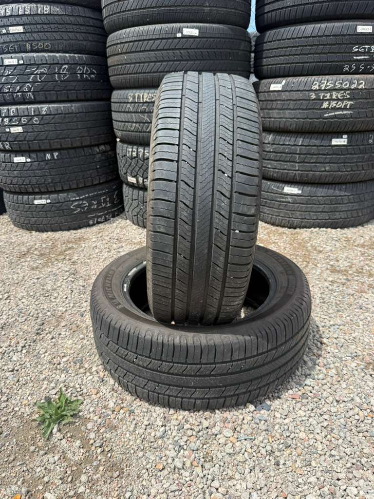 225/55R18 Pair (2 Used Tires) Michelin Defender 2