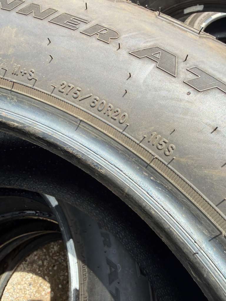 275/60R20 Set (4 Used Tires) Goodyear  Wrangler TrailRunner AT