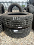 235/55R19 Pair (2 Used Tires) Michelin Defender 2
