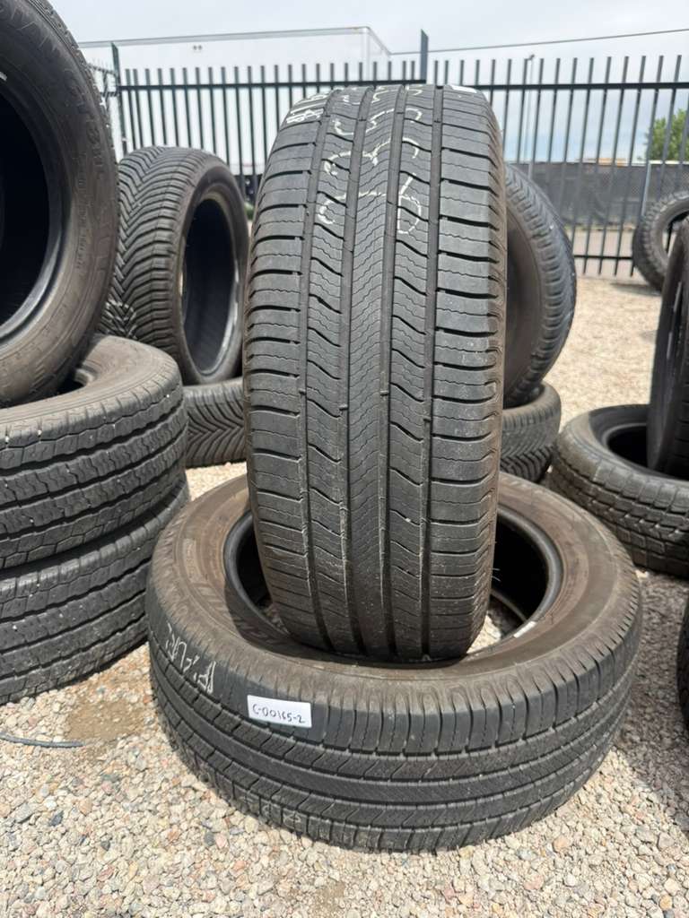 235/55R19 Pair (2 Used Tires) Michelin Defender 2