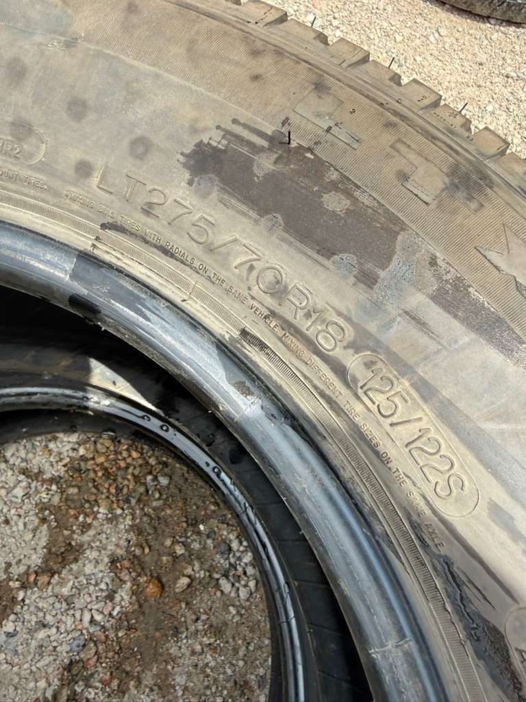 LT275/70R18 Pair (2 Used Tires) Michelin LTX A/T 2