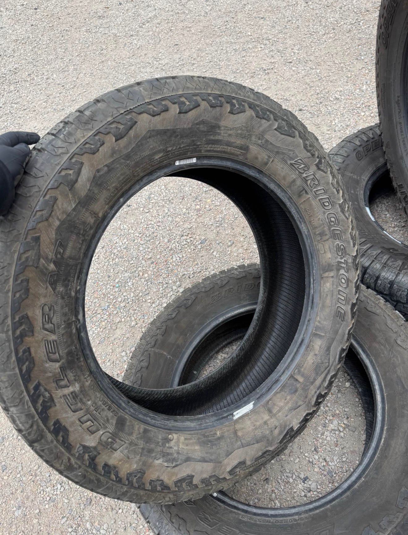 275/60R20 Pair (2 Used Tires) Bridgestone Dueler A/T
