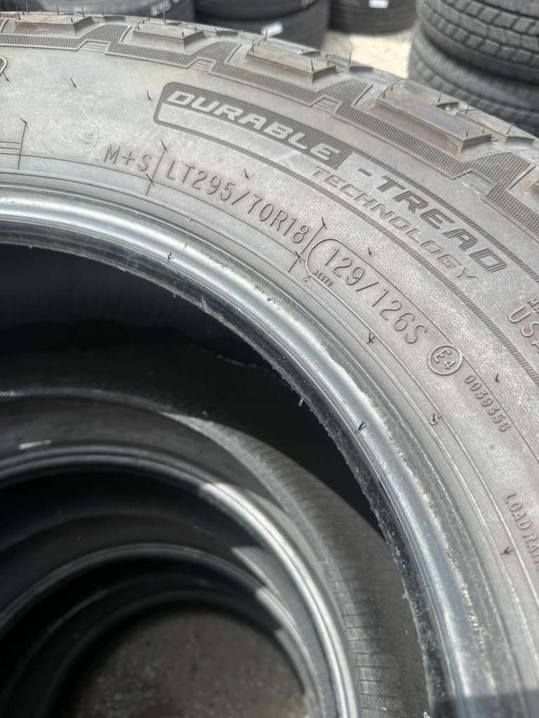 LT295/70R18 Set (4 Used Tires) Cooper Discoverer AT3 XLT