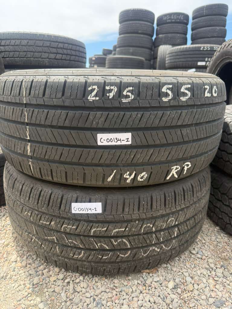 275/55R20 Pair (2 Used Tires) Celimo Prevail H/T