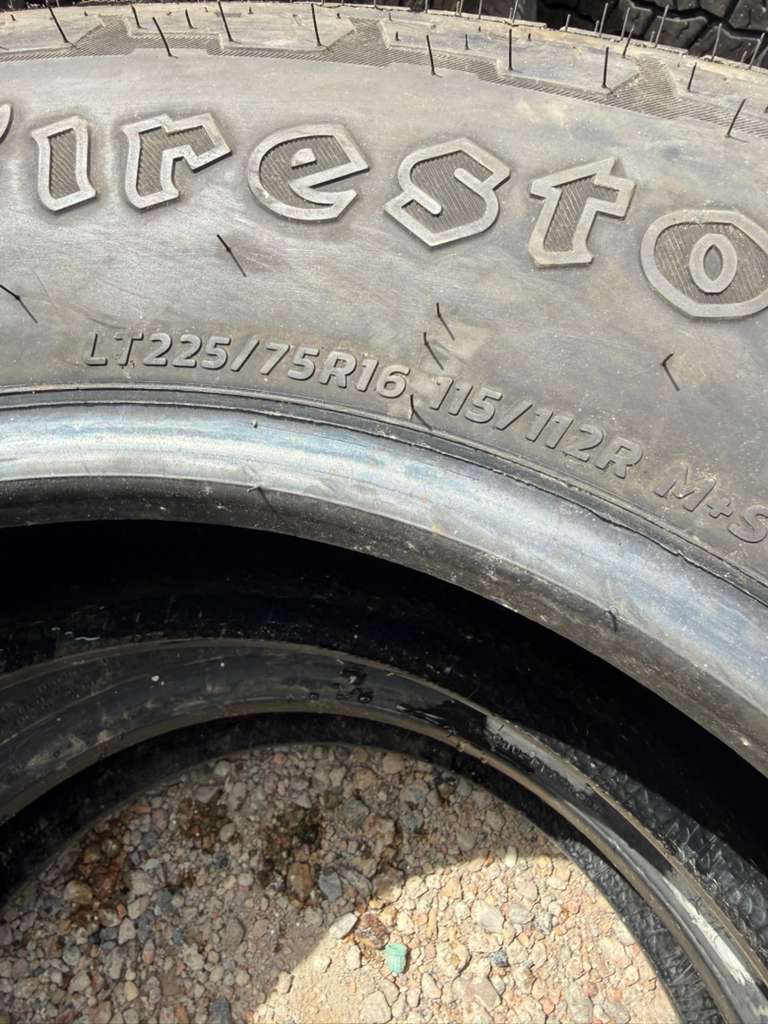 235/75R15 Pair (2 Used Tires) Firestone Destination A/T 2