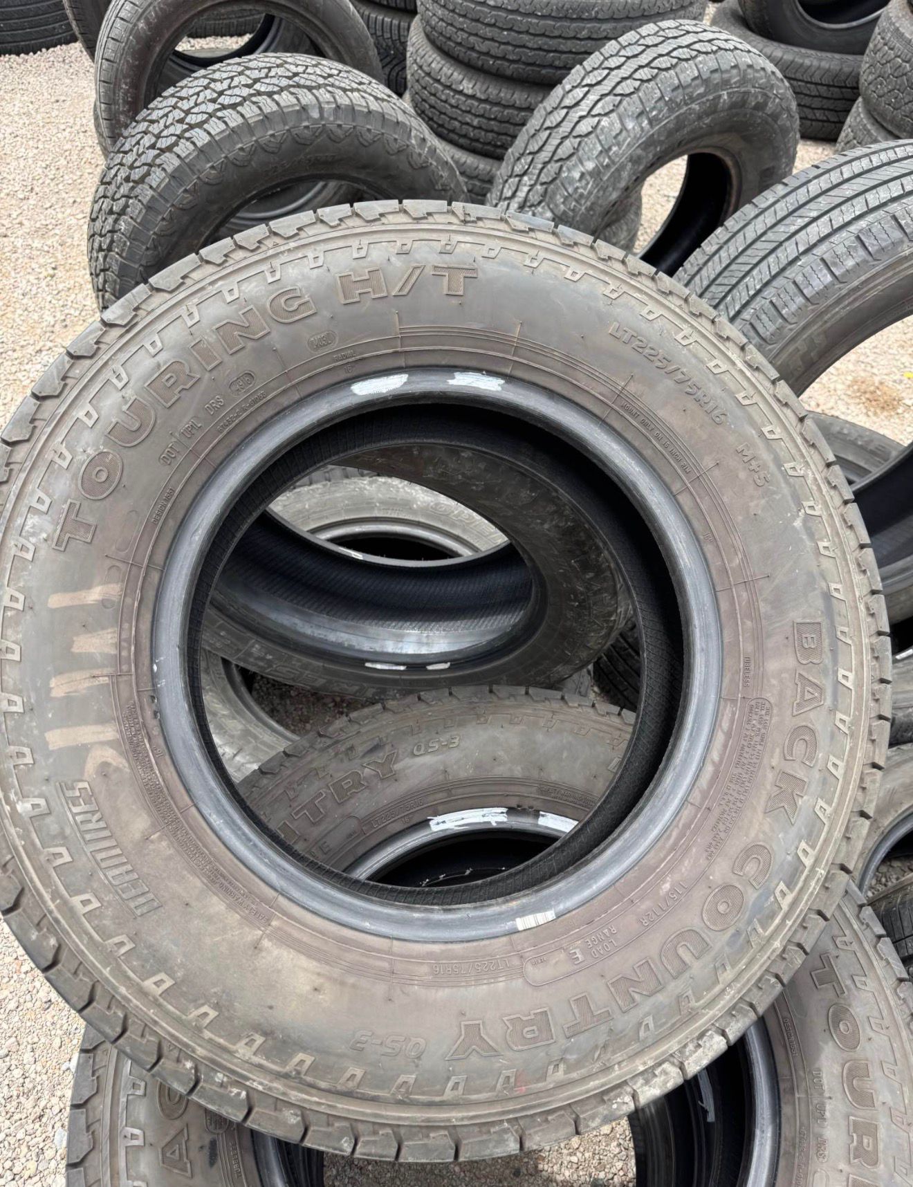 LT225/75R16 Set (4 Used Tires) Dean Back Country Touring H/T