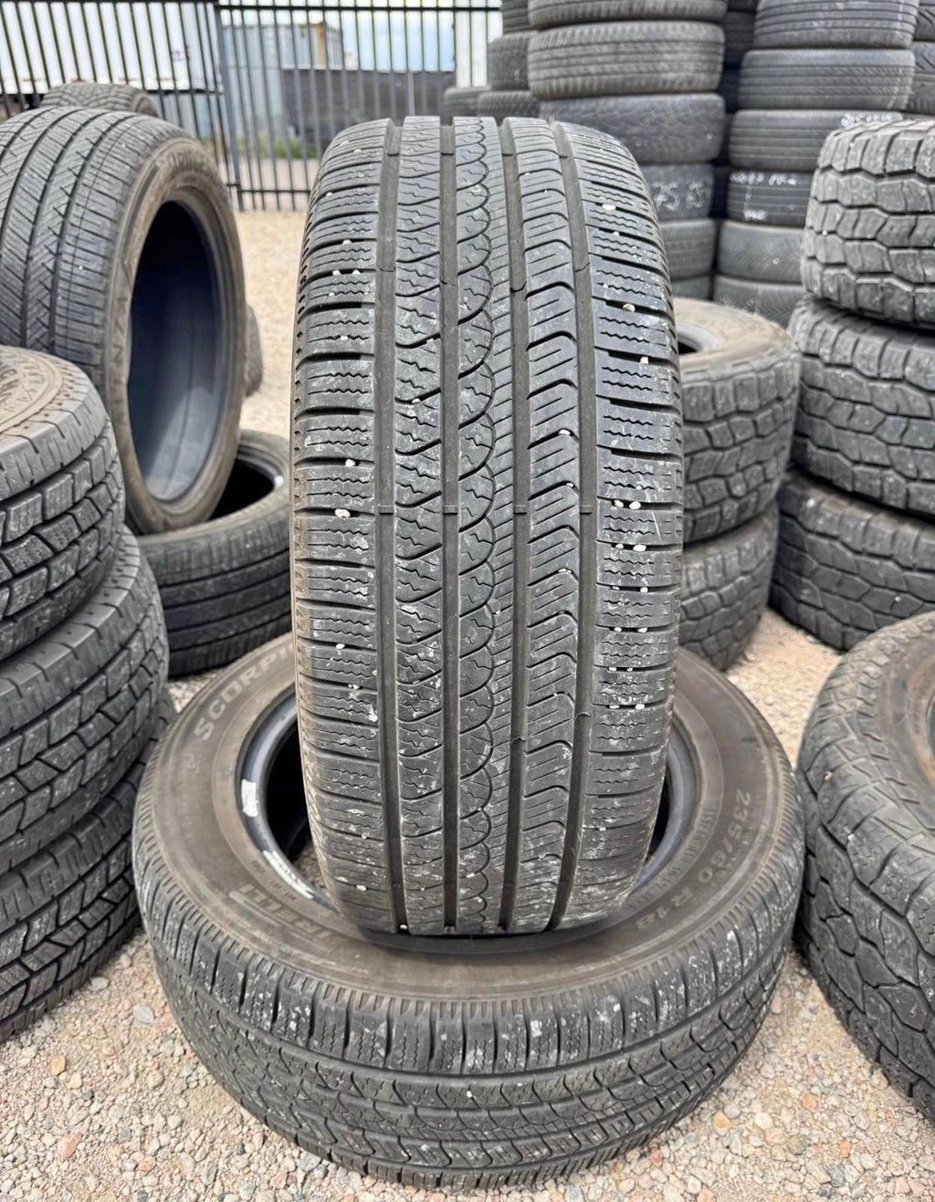 235/60R18 Pair (2 Used Tires) Pirelli Scorpion