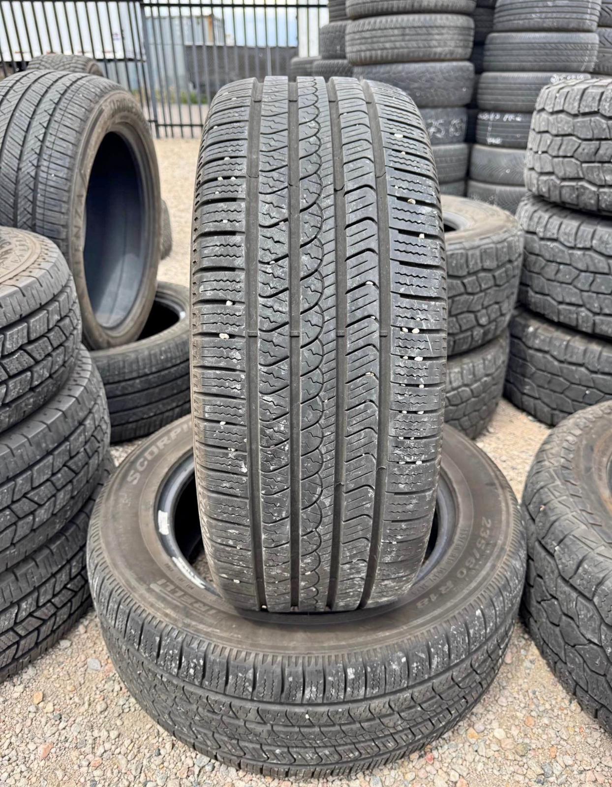 235/60R18 Pair (2 Used Tires) Pirelli Scorpion