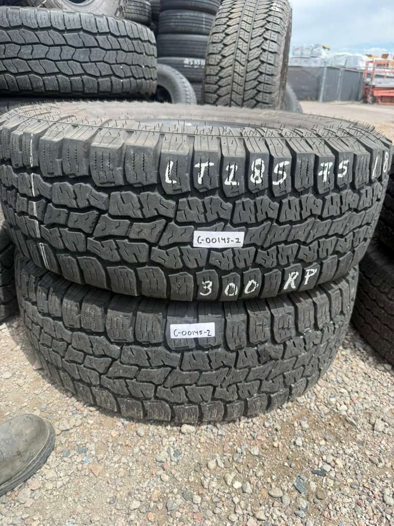 LT285/75R18 Pair (2 Used Tires) Mazama Open Range A/T Plus