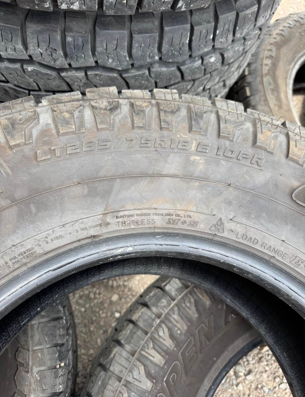 LT285/75R18 Pair (2 Used Tires) Mazama Open Range A/T Plus