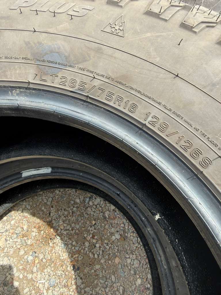 LT285/75R18 Pair (2 Used Tires) Mazama Open Range A/T Plus
