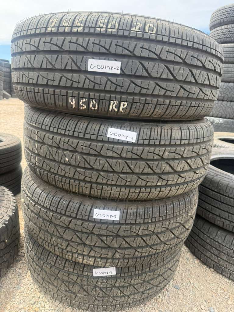 245/50R20 Set (4 Used Tires) Firestone Destination LE3