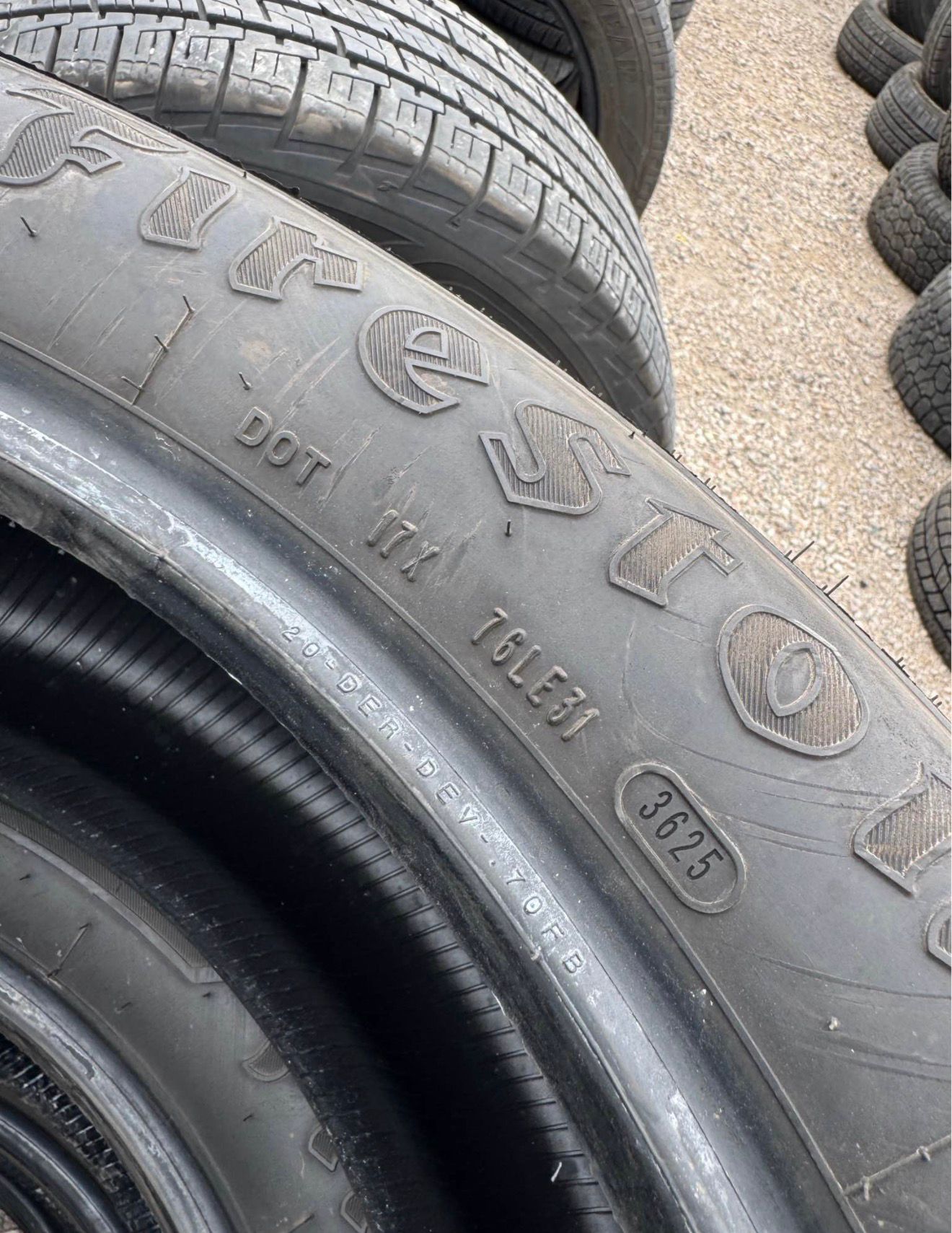 245/50R20 Set (4 Used Tires) Firestone Destination LE3