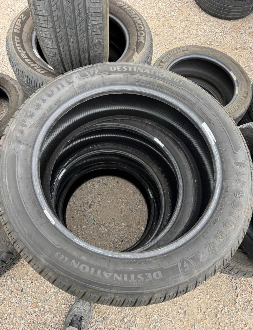 245/50R20 Set (4 Used Tires) Firestone Destination LE3