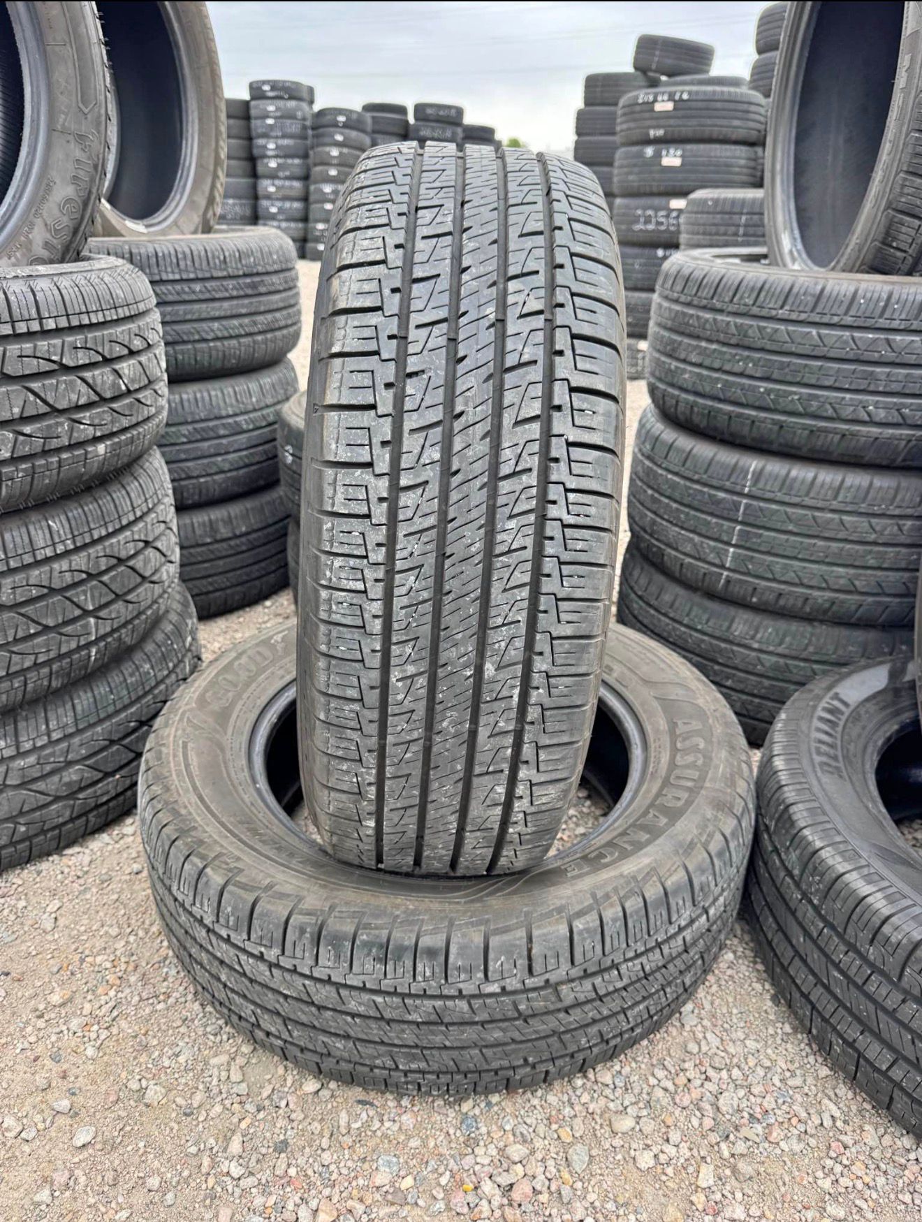 245/60R18 Pair (2 Used Tires) Goodyear Assurance