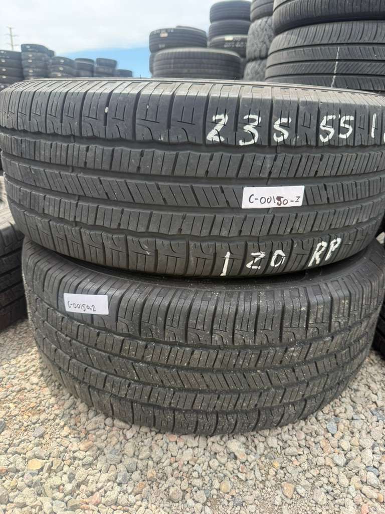 245/60R18 Pair (2 Used Tires) Goodyear Assurance