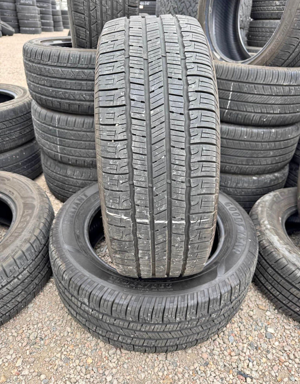235/55R18 Pair (2 Used Tires) Goodyear Reliant
