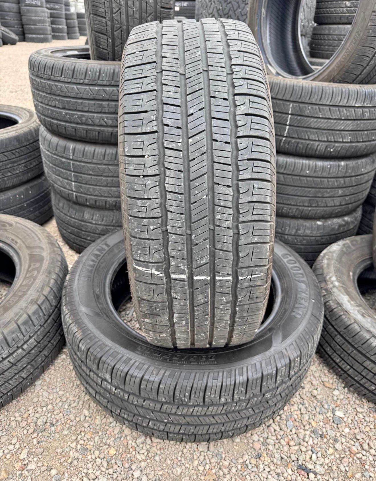 235/55R18 Pair (2 Used Tires) Goodyear Reliant