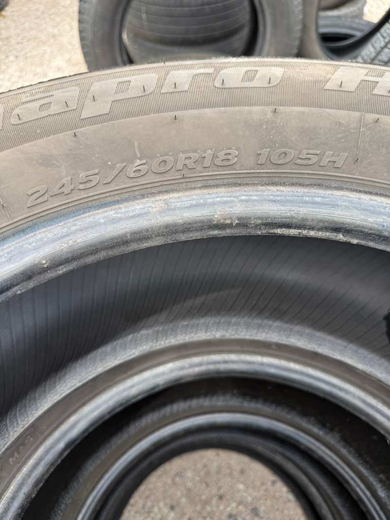 245/60R18 Set (4 Used Tires) Hankook  Dynapro HP2