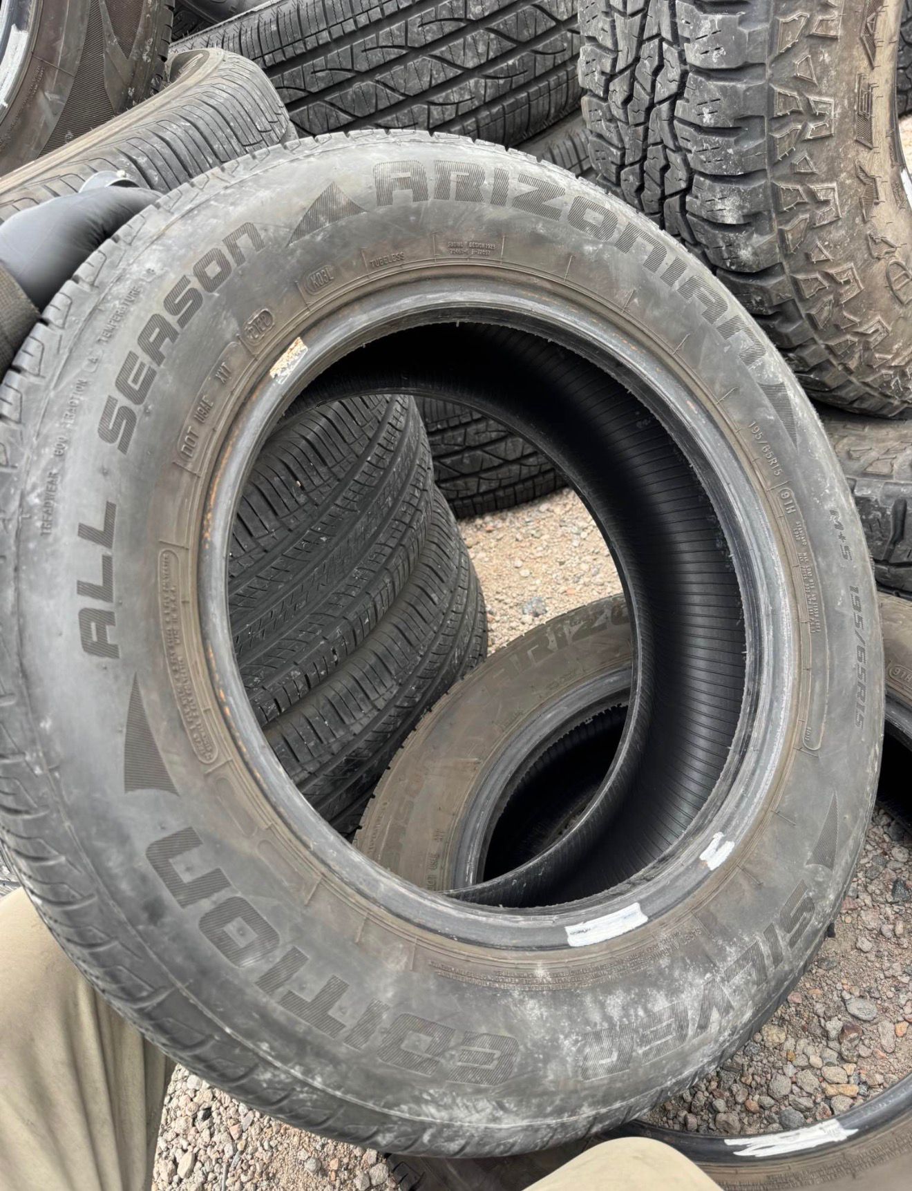 195/65R15  Pair (2 Used Tires) Arizonian Silver Edition