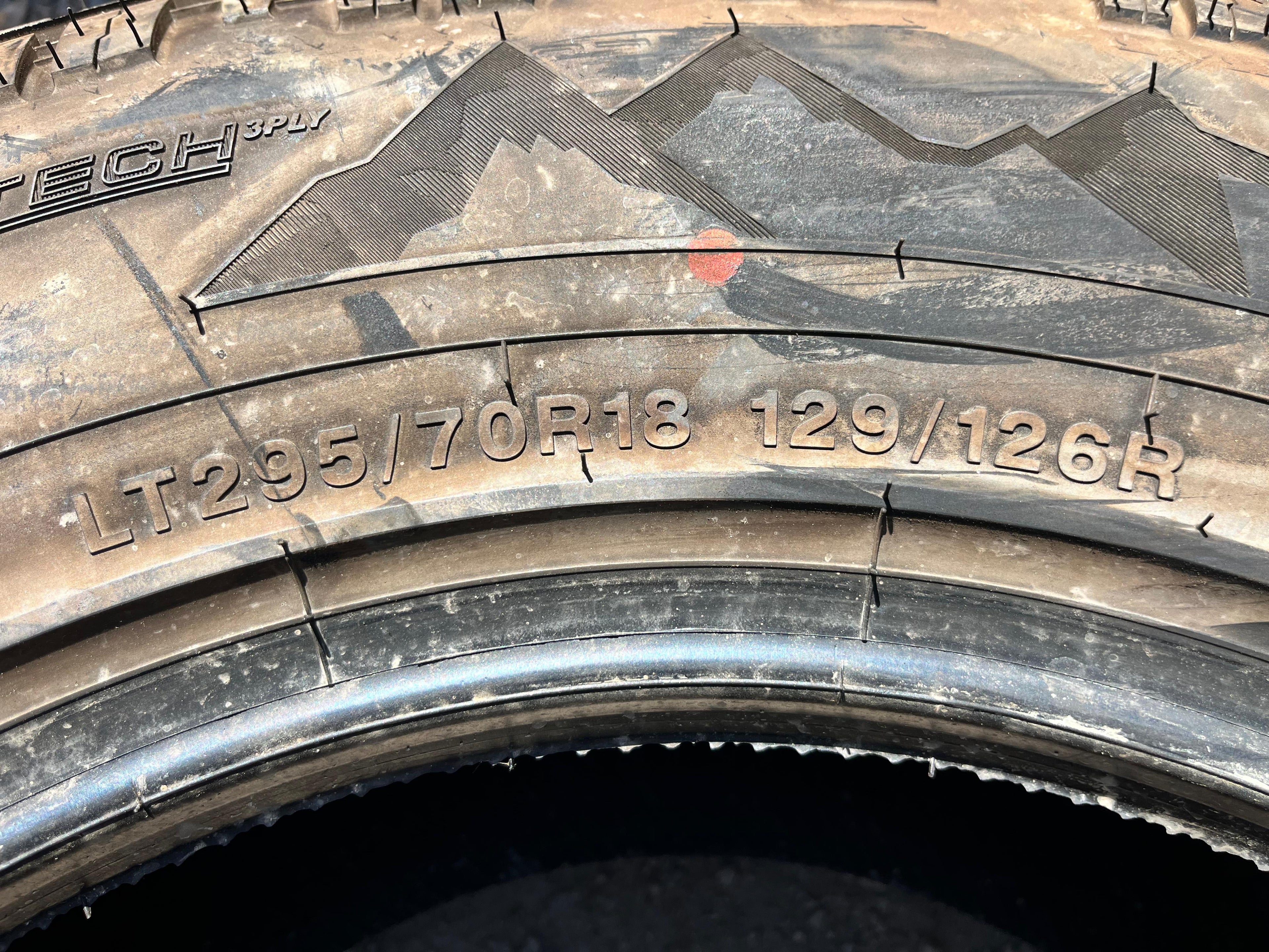 LT295/70R18  Pair (2 Like New Tires) Milestar Patagonia
