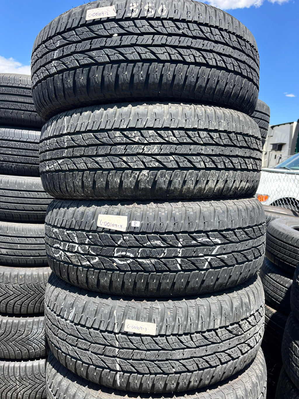 225/60R17 Set (4 Used Tires) Yokohama Geolandar