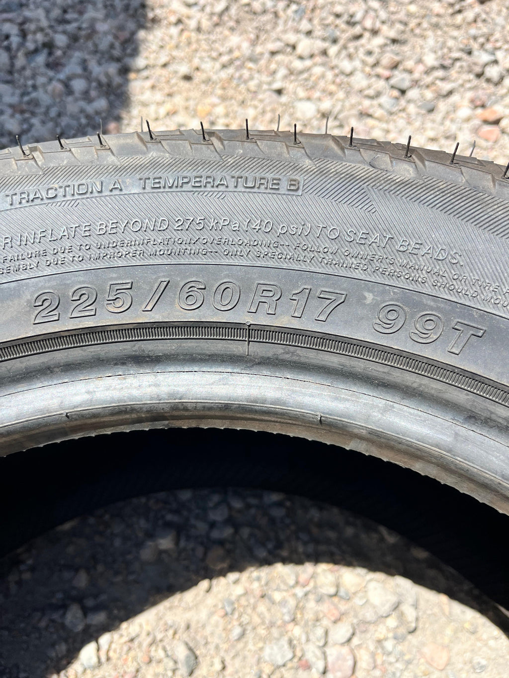 225/60R17 Set (4 Used Tires) Yokohama Geolandar