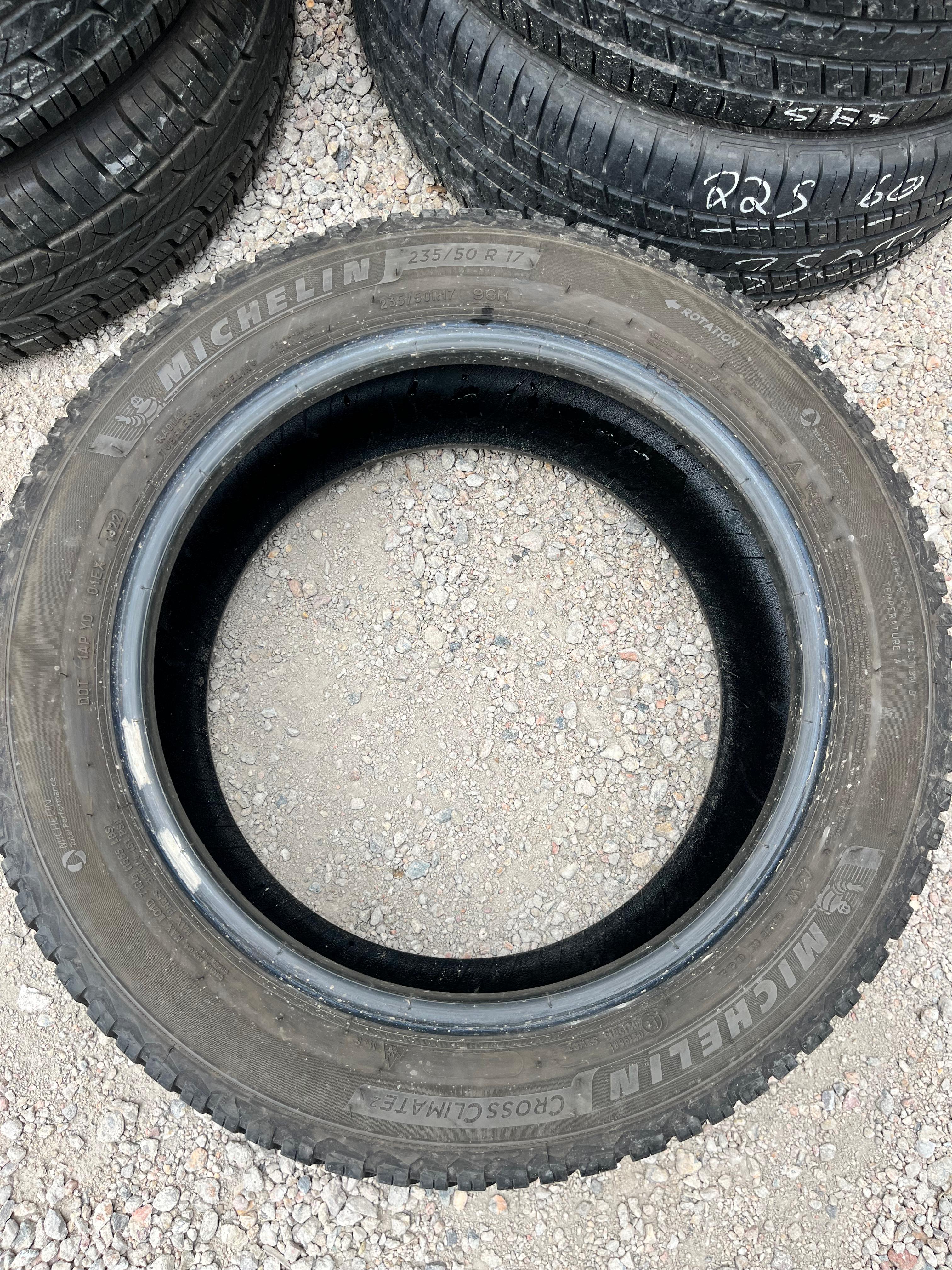 235/50R17 Pair (2 Used Tires) Michelin Cross Climate