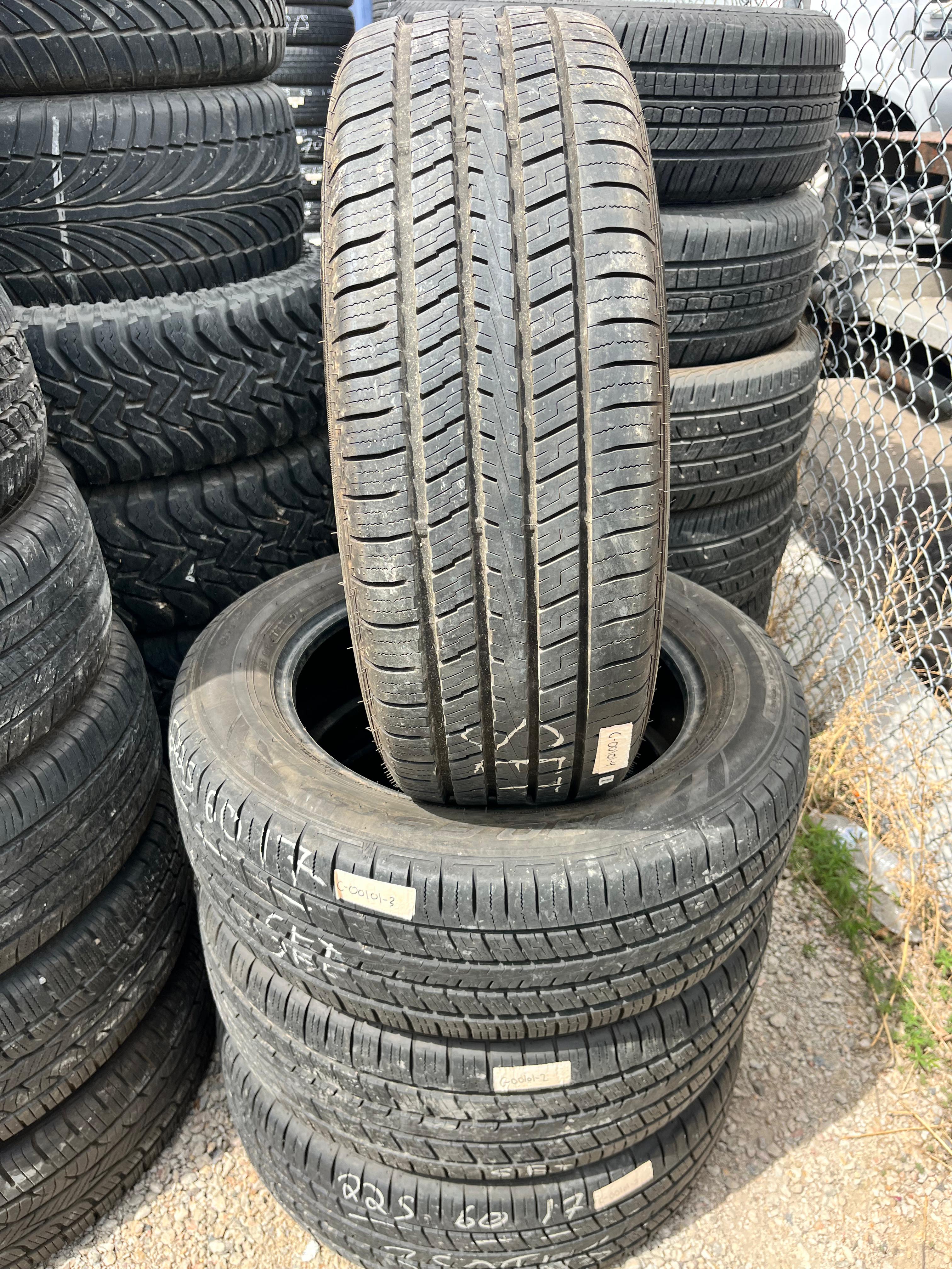 225/60R17 Set (4 Used Tires) Falken Pro G5 CSV